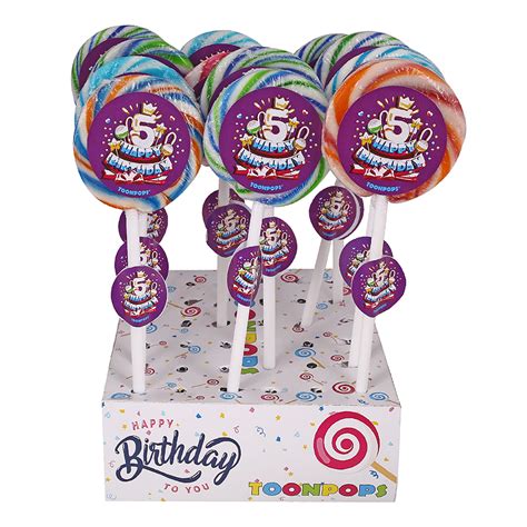 5th Birthday Pack | Cartoon Lollipops | Pack of 60 | Toonpops – kandee ...