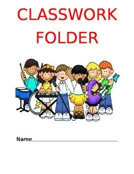 Image result for Class Work Folder Word