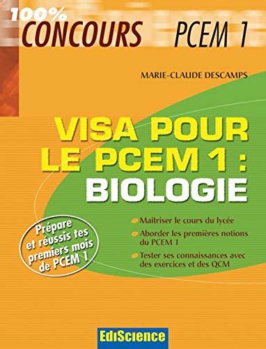 Buy Visa pour le PCEM 1 : biologie (100% Concours) Book Online at Low ...
