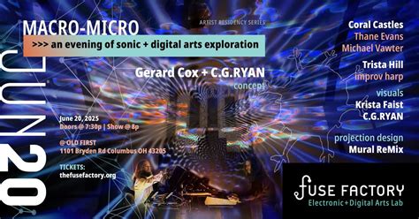 Performance: Artist-in-residence show #2: MACRO-MICRO, Old First ...