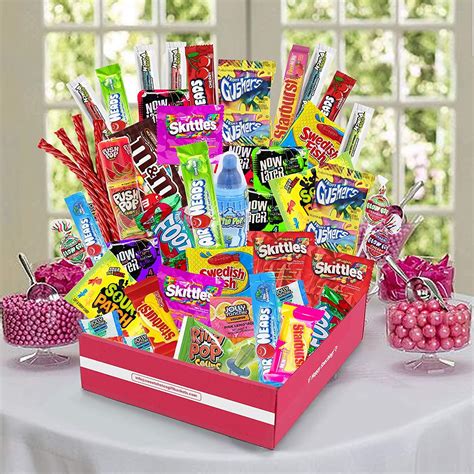 50-Piece Bite-Sized Candy Gift Box - Skittles, Sour Patch Kids ...