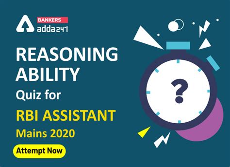 RBI Assistant Mains Reasoning Practice Mock 30 March 2020: Circular ...