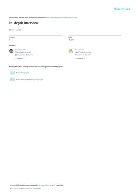 Image result for How to Report In-Depth Interview