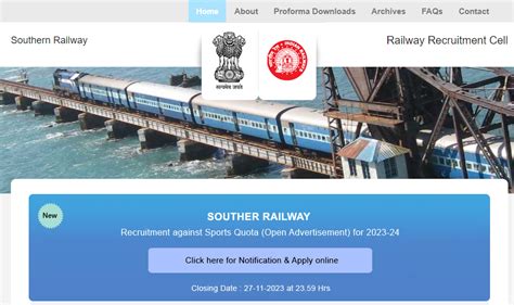 Southern Railway Sports Quota Exam Date 2023, Check Complete Schedule