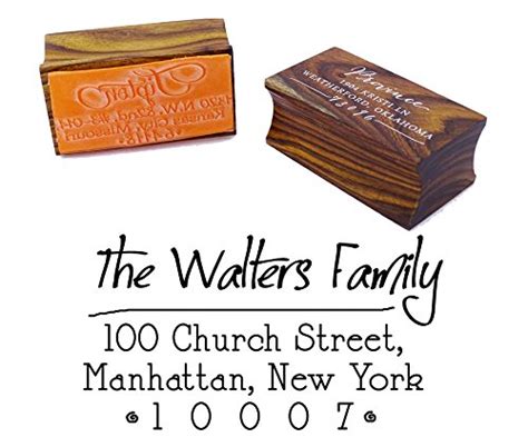 Personalized Wood Mounted Rubber Stamp Custom Family Return Address ...