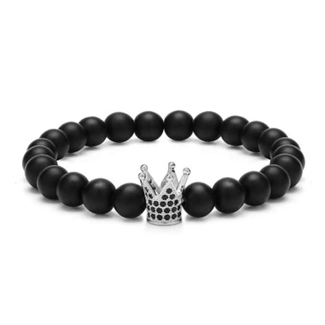 Yellow Chimes King Crown Natural Matte Black Volcanic Lava Stone Beads ...