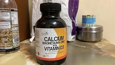 Simply Herbal Calcium Magnesium Zinc Vitamin D3 Supplement Tablet for ...