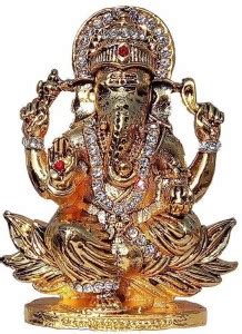 Buyers Pool Car Dashboard God Ganesh/Ganpati/Lord Ganesha Idol- Gold ...