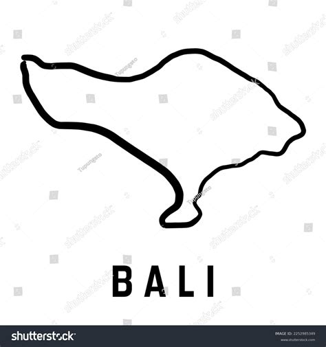 Bali Island Map Simple Outline Vector Stock Vector (Royalty Free) 2252985349 | Shutterstock