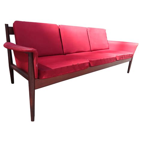 Mid-Century Danish Teak Two Seater Sofa by Grete Jalk for France and ...