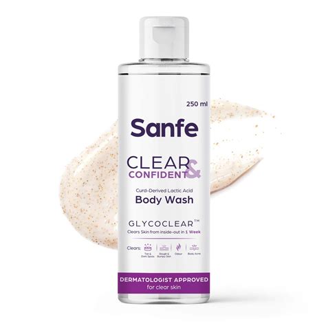 Buy Sanfe Clear & Confident Glycolic Acid Body Wash | AHA Exfoliation ...