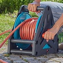 GARDENA 18980-28 Basic Hose Reel Set (20 m) with 13 mm Hose and Basic ...