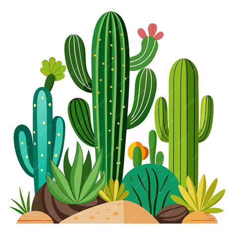 Cactus plants clipart vector art and illustration | Premium AI ...