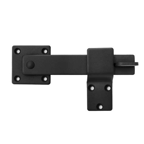 Buy Barn Door Hardware Gate Latches Pull Matt Black Deadbolt Cast Iron ...