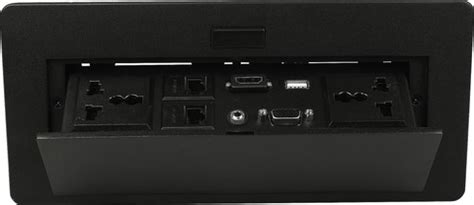 ANDTRONICS Hydraulic Pop Up Box / Cable Cubby with HDMI, Audio, LAN ...