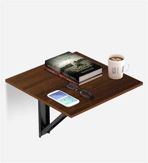 Buy Rio Wall Mounted Folding Bedside Table in Oak Brown Colour at 45% ...
