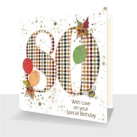 80th Birthday Card Man