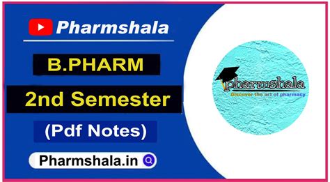 B. Pharma 2nd Sem notes in pdf