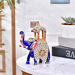 CraftVatika Decorative Items for Home Living Room, Elephant Showpiece ...