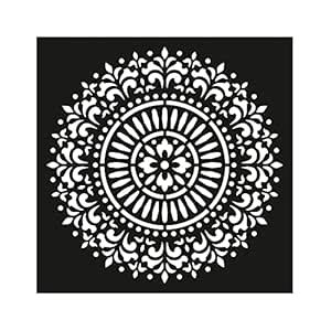 Little Birdie Stencil Fleur De Lis Mandala 4X4Inch |Stencils for Wall ...