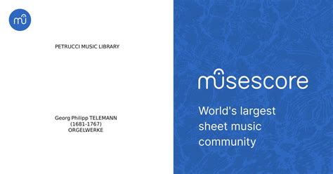 PETRUCCI MUSIC LIBRARY - Georg Philipp TELEMANN Sheet Music for Organ ...