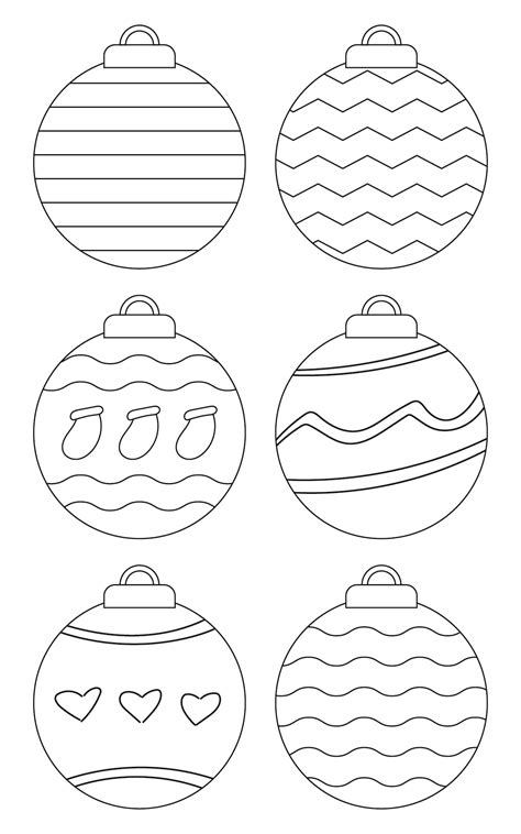 Christmas Ornament Shapes - 15 Free PDF Printables | Printablee