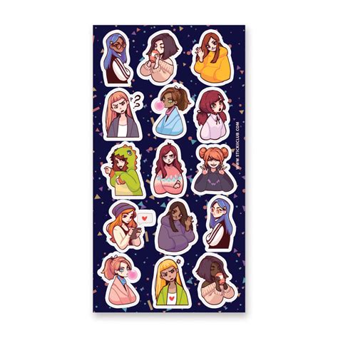 Anime Girls Sticker Sheet - STICKII