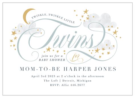 Sample Email Baby Shower Invitations Twins