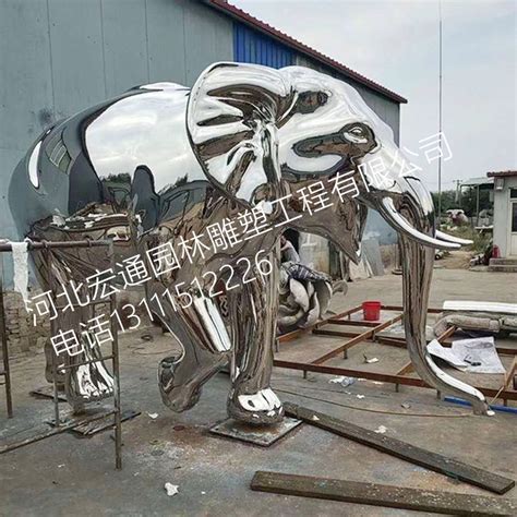 大象雕塑纯铜铸造玻璃钢定制不锈钢动物雕像大门公园摆件厂家定制-淘宝网