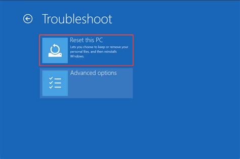 Image result for Reset PC Screen