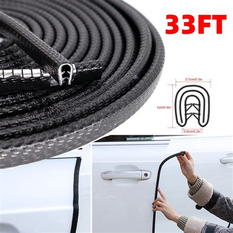 Htwon 33FT Car Door Edge Guards Edge Trim Lock Guard Moulding Rubber Seal Protector U - Walmart.com