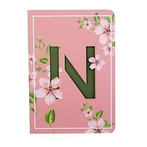 DOODLE Initial N Lasercut Soft Bound Diary (6.69 X 4.72 X 0.5-inches ...