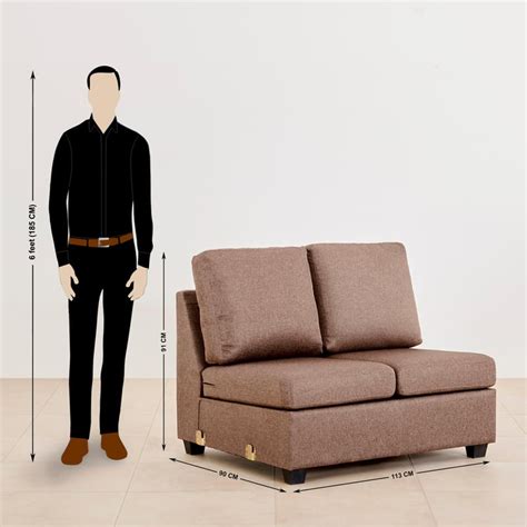 Buy Signature Fabric 7-Seater Sectional Sofa - Brown from Home Centre ...