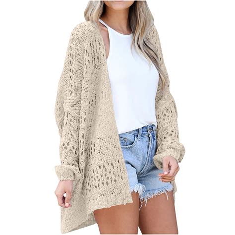 BLVB Lightweight Summer Fall Cardigan for Women Spring Open Front Long ...