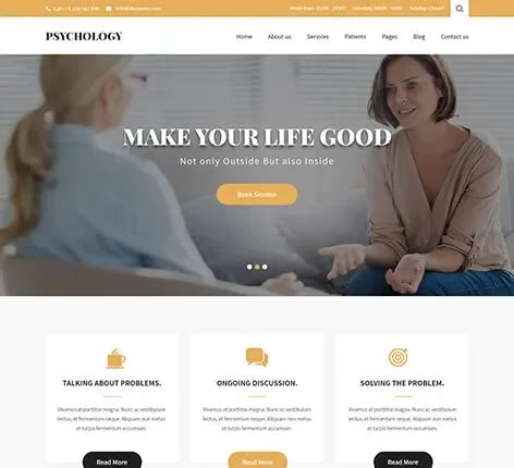 Psychiatrist WordPress theme for psychology mental health and well being