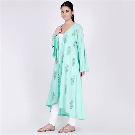 Green Embellished Coat Dress – First Resort by Ramola Bachchan