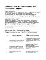 Image result for Supercomputer vs Mainframe Computer