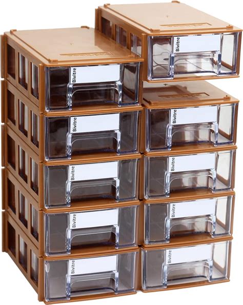 Amazon.com: 12 Pcs Drawer Stacking Storage Cabinet, 12 Pcs Plastic ...