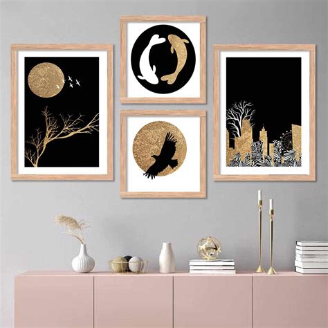 Modern Nature Inspired Wall Posters / Prints with Frame – Kotart