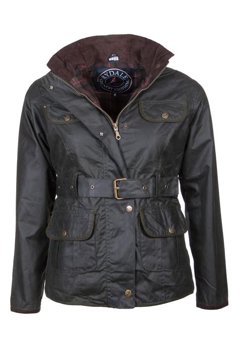 Ladies Belted Wax Jacket UK | Womens Waxed Cotton Jacket | Rydale