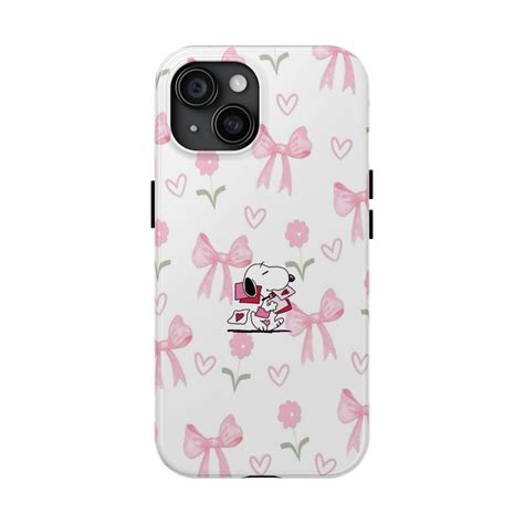 Pink Bow Cute Snoopy Peanuts Phone Cases - Etsy