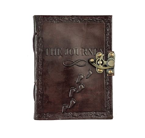 ALCRAFT Leather Present Journal Diary with Engraved The Journey (Brown ...