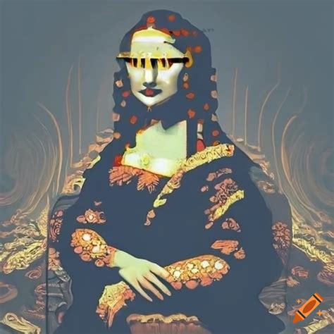 Modern Mona Lisa as a fashion icon on Craiyon