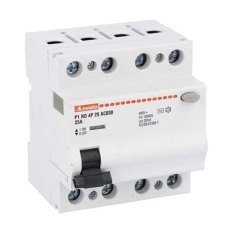 P1RD4P25AC030 Lovato | Lovato P1RD Residual Current Circuit Breaker ...