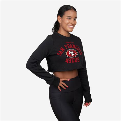 San Francisco 49ers Womens Cropped Team Crewneck FOCO
