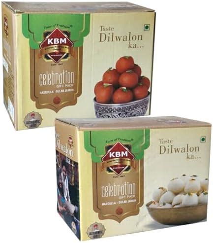 KBM Gulab Jamun & Rasgulla Combo Pack(2 * 500g) – Perfect for Festivals ...