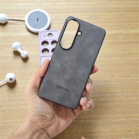 Samsung S26 5g Premium Leather Back Case Cover - Grey – Nixova