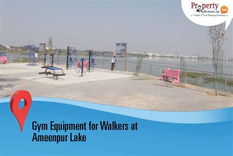 Outdoor Gym Equipment Set Up for Walkers near Ameenpur Lake