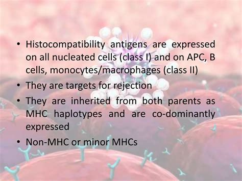 Immunology of Transplantation and Rejection | PPTX