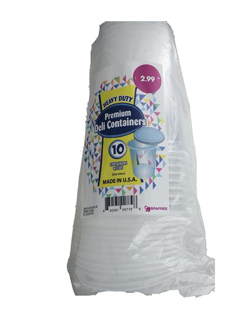 Buy Heavy Duty Premium Deli Containers 10 Pack 32 Oz Online | Dollar ...